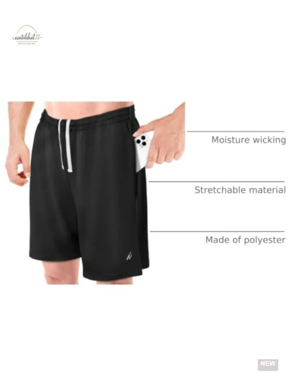 Men's Quick Dry Athletic Shorts with Pockets